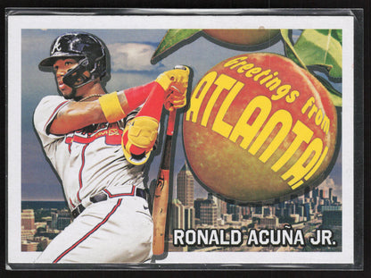 2022 Topps Archives #OPC-14 Ronald Acuna Jr. Oversized Topps Postcards
