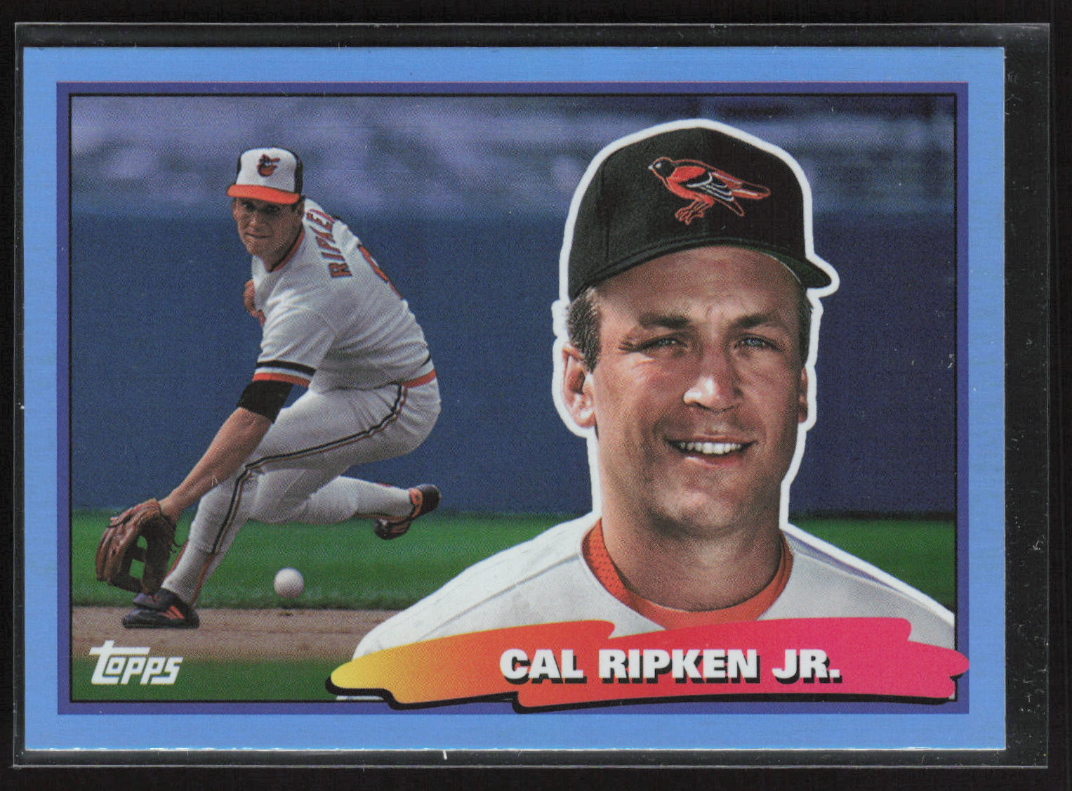 2022 Topps Archives #88BF-37 Cal Ripken Jr. 1988 Topps Big Foil Sky Blue