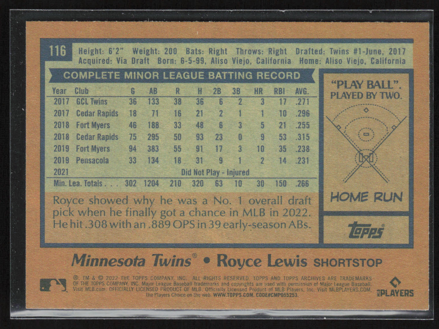 2022 Topps Archives #116 Royce Lewis