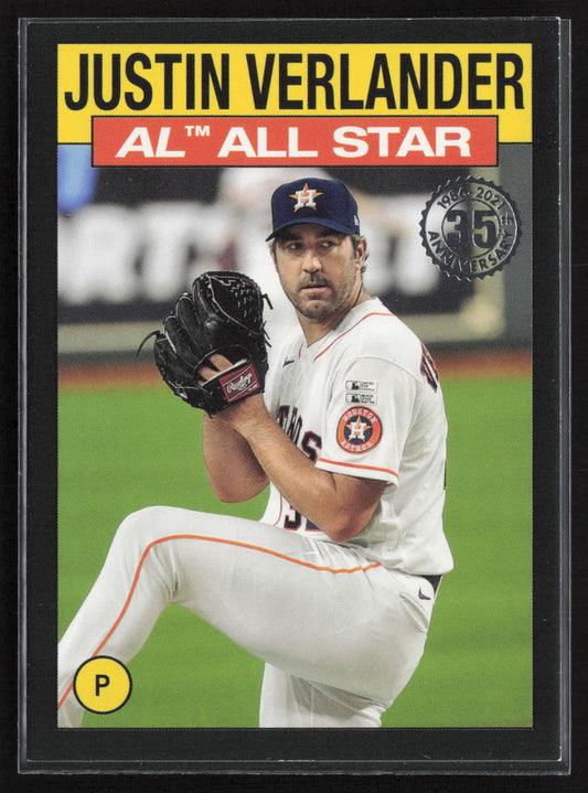 2021 Topps #86AS-18 Justin Verlander 1986 Topps 35th Anniv. All-Stars Black