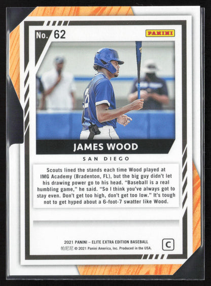 2021 Panini Elite Extra Edition #62 James Wood Prime Numbers C Die Cut #/231