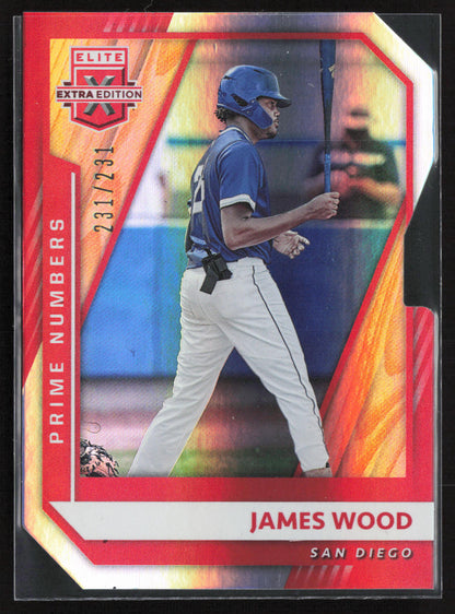2021 Panini Elite Extra Edition #62 James Wood Prime Numbers C Die Cut #/231
