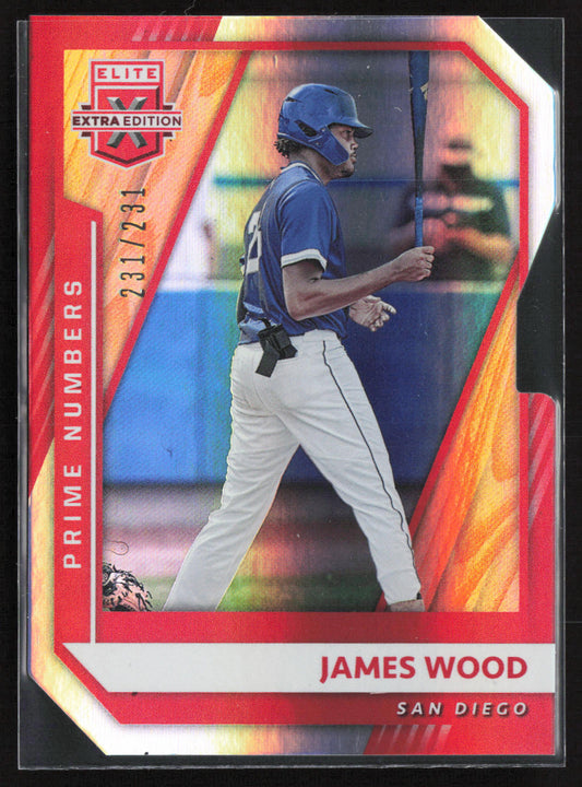 2021 Panini Elite Extra Edition #62 James Wood Prime Numbers C Die Cut #/231