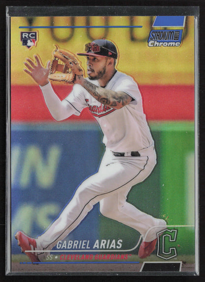 2022 Stadium Club Chrome #339 Gabriel Arias Blue Refractor