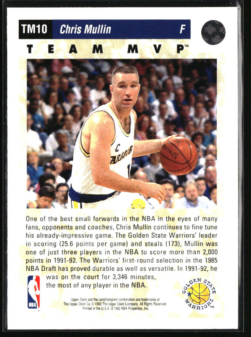 1992-93 Upper Deck #TM10 Chris Mullin Team MVPs