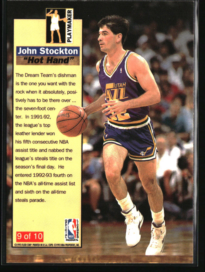 1992-93 Ultra #9 John Stockton Playmakers