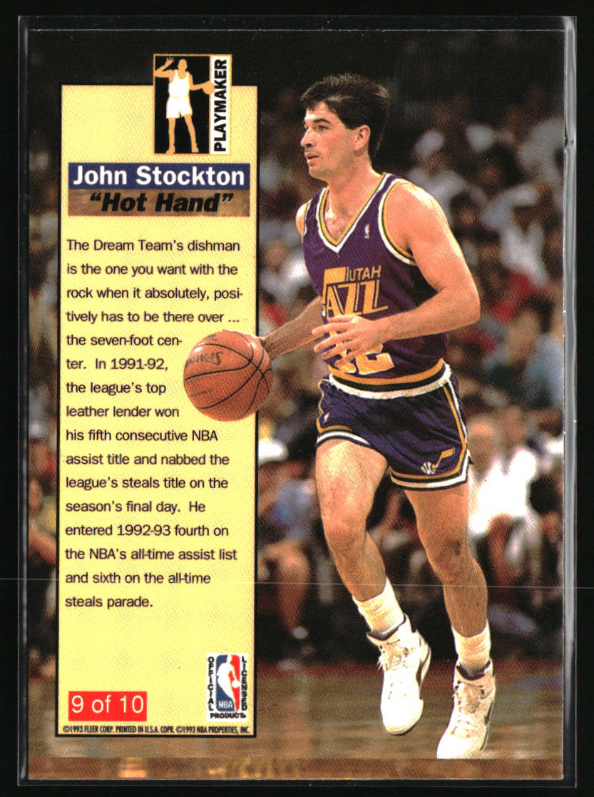 1992-93 Ultra #9 John Stockton Playmakers