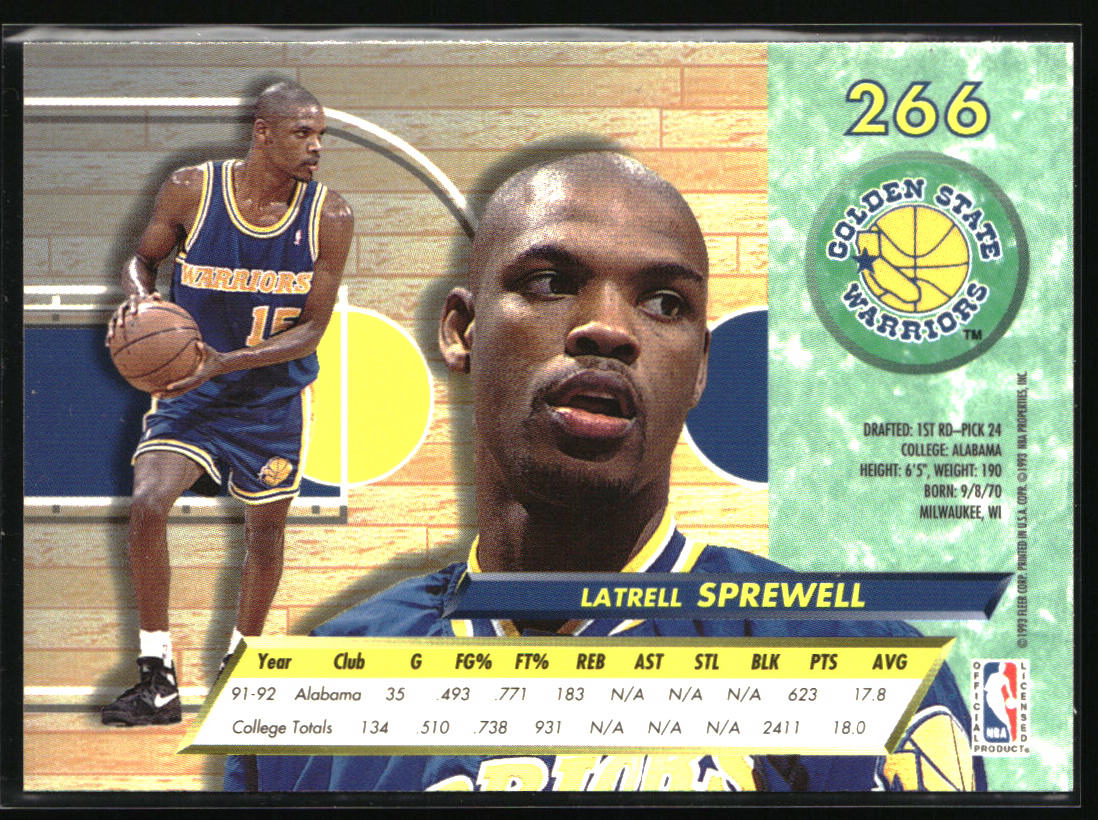 1992-93 Ultra #266 Latrell Sprewell