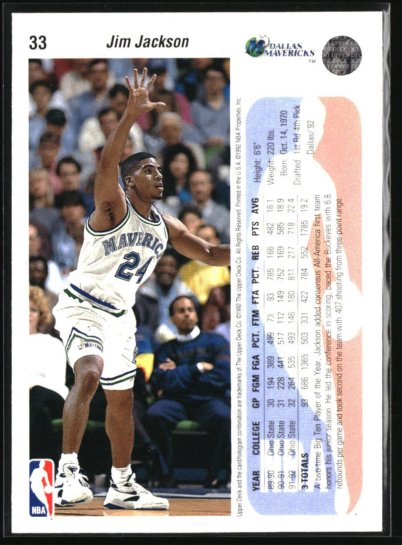 1992-93 Upper Deck #33 Jim Jackson