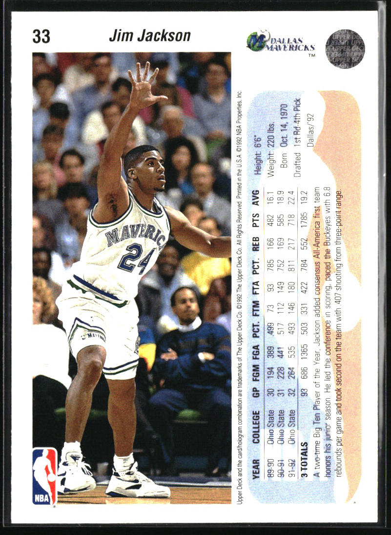 1992-93 Upper Deck #33 Jim Jackson