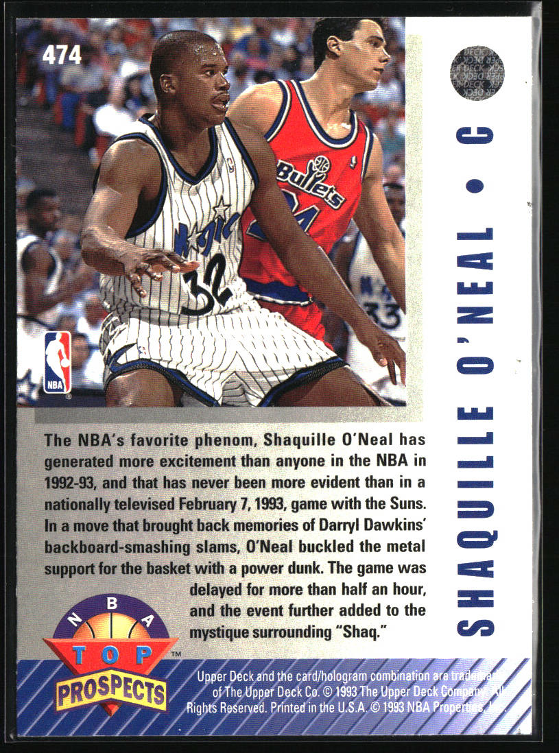 1992-93 Upper Deck #474 Shaquille O'Neal