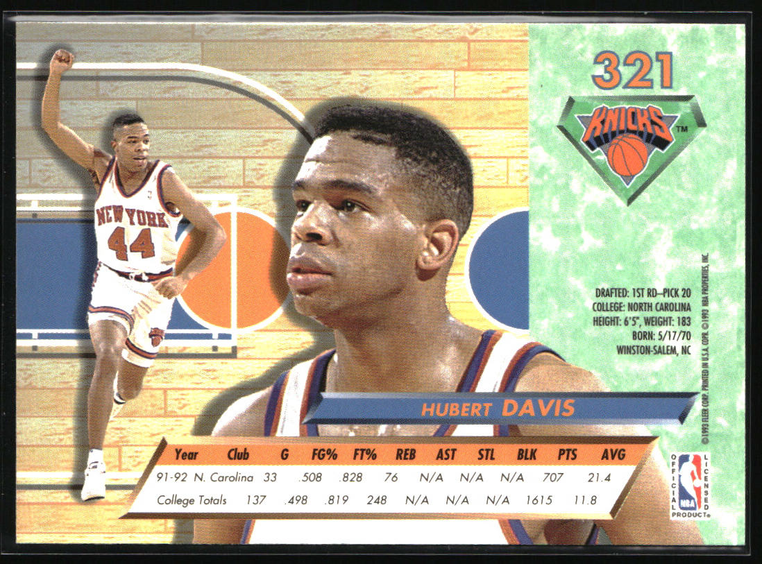 1992-93 Ultra #321 Hubert Davis