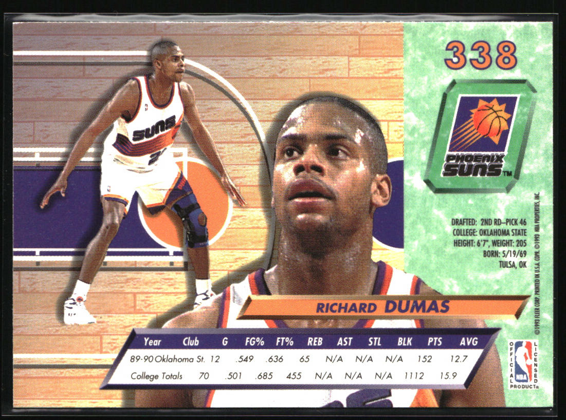 1992-93 Ultra #338 Richard Dumas