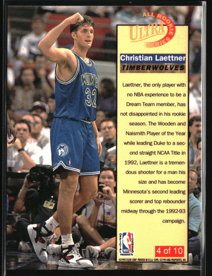 1992-93 Ultra #4 Christian Laettner All-Rookie Series