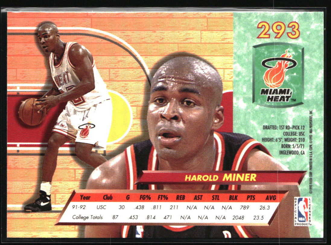 1992-93 Ultra #293 Harold Miner