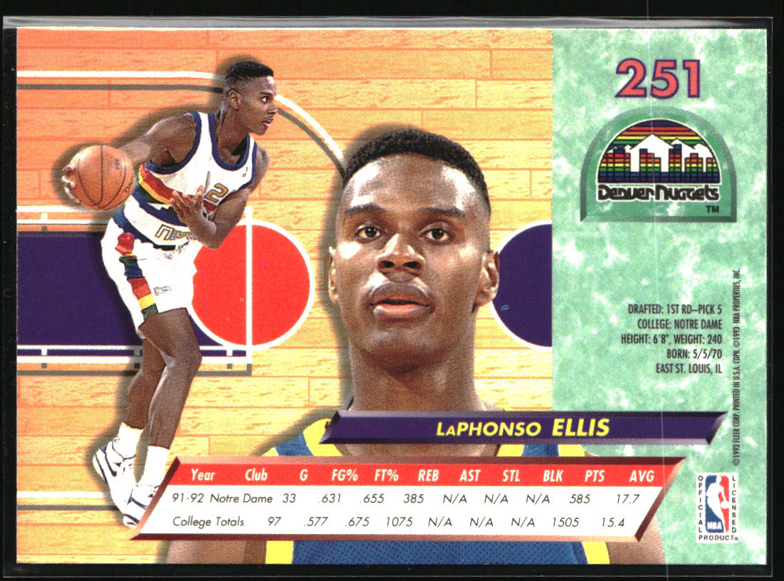1992-93 Ultra #251 LaPhonso Ellis