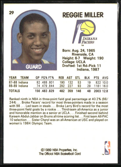 1989-90 Hoops #29 Reggie Miller