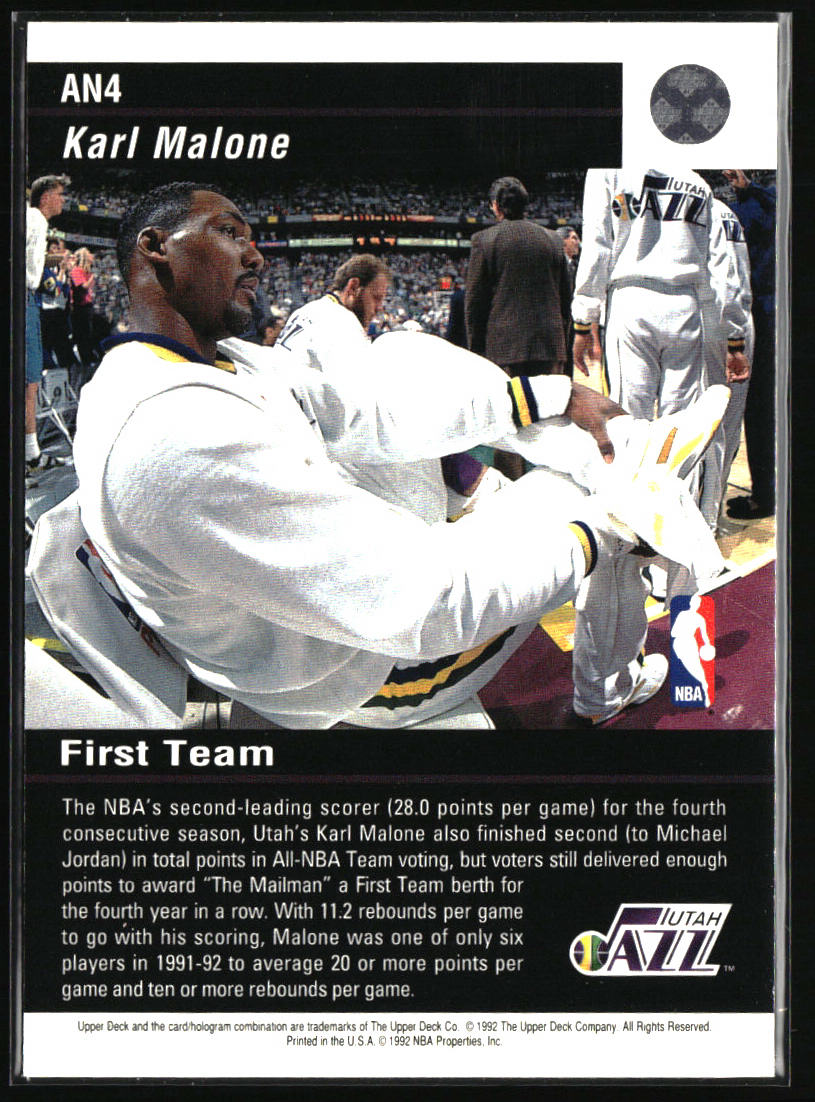 1992-93 Upper Deck #AN4 Karl Malone All-NBA Team