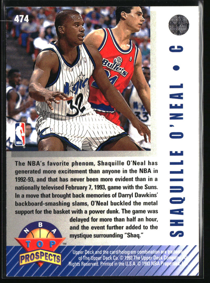 1992-93 Upper Deck #474 Shaquille O'Neal