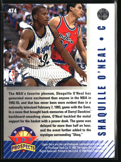 1992-93 Upper Deck #474 Shaquille O'Neal