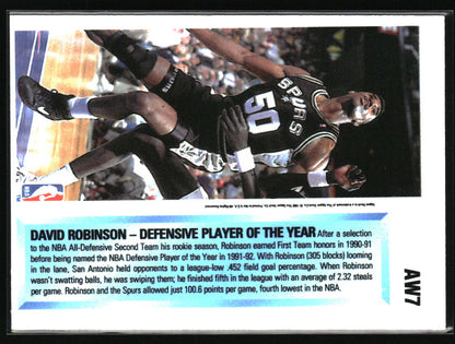 1992-93 Upper Deck #AW7 David Robinson Award Winner Holograms
