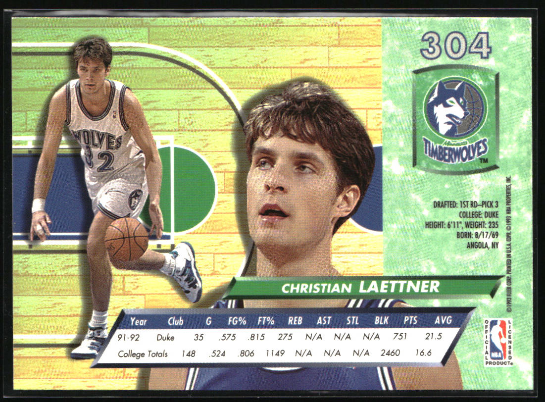 1992-93 Ultra #304 Christian Laettner