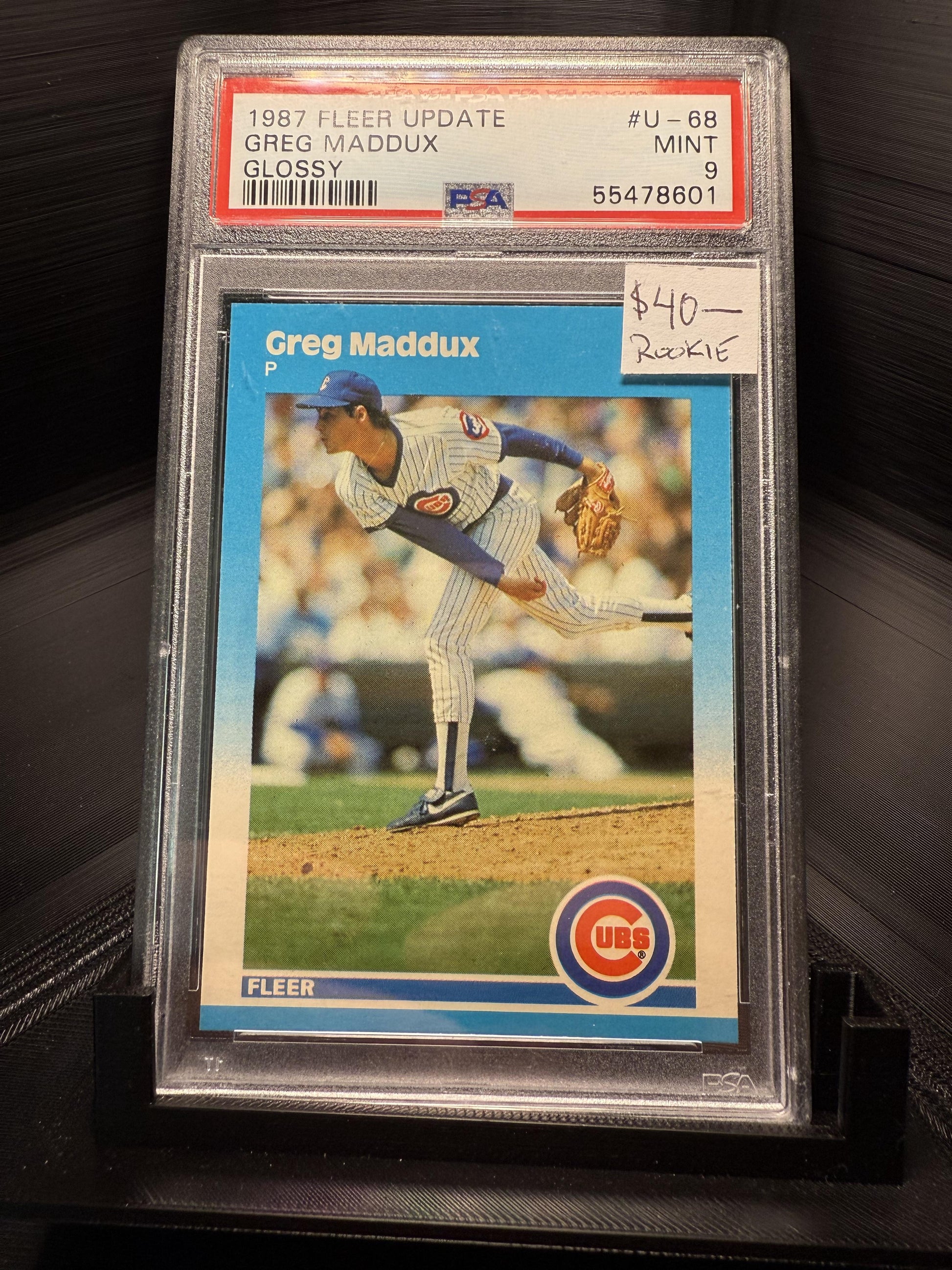 1987 Fleer Update Glossy #U-68 Greg Maddux Glossy PSA 9