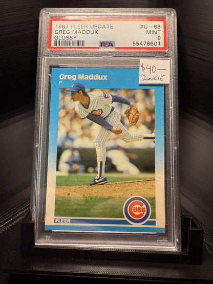 1987 Fleer Update Glossy #U-68 Greg Maddux Glossy PSA 9