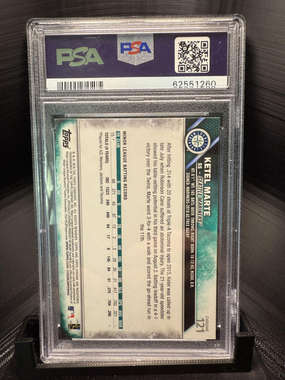 2016 Topps Chrome #121 Ketel Marte Prism Refractor PSA 9