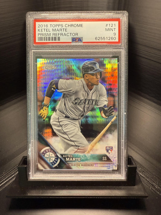 2016 Topps Chrome #121 Ketel Marte Prism Refractor PSA 9