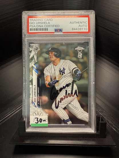 2020 Topps Chrome #34 Gio Urshela PSA Authentic