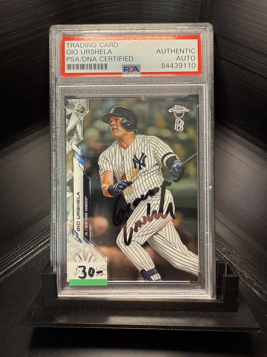 2020 Topps Chrome #34 Gio Urshela PSA Authentic