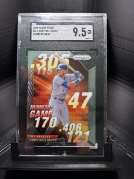 2020 Panini Prizm #NG-3 Cody Bellinger Numbers Game Silver Prizm SGC 9.5