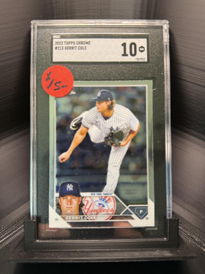 2023 Topps Chrome #213 Gerrit Cole SGC 10