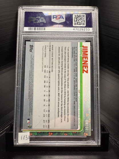 2019 Topps Holiday #101 Eloy Jimenez PSA 9