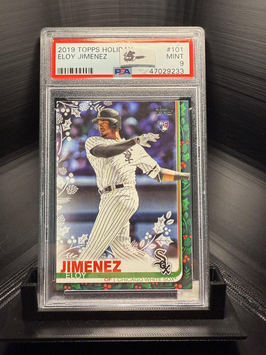 2019 Topps Holiday #101 Eloy Jimenez PSA 9