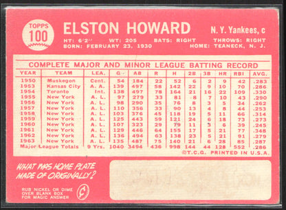 1964 Topps #100 Elston Howard