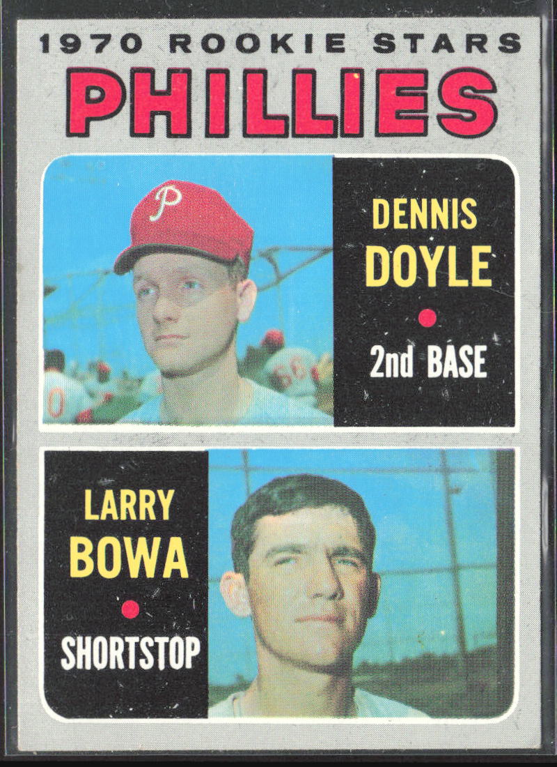 1970 Topps #539 Phillies 1970 Rookie Stars (Dennis Doyle / Larry Bowa)