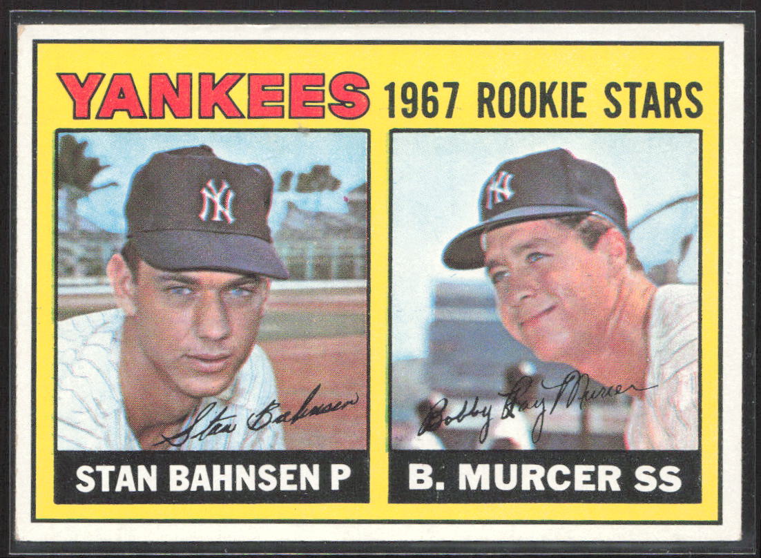 1967 Topps #93 Yankees 1967 Rookie Stars (Stan Bahnsen / Bobby Murcer)