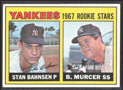 1967 Topps #93 Yankees 1967 Rookie Stars (Stan Bahnsen / Bobby Murcer)