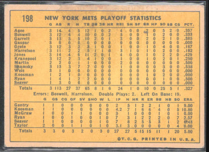 1970 Topps #198 Mets Celebrate: We're Number One! NLCS VINTAGE
