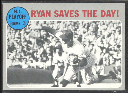 1970 Topps #197 N.L Playoff Game 3 - Ryan Saves the Day! NLCS