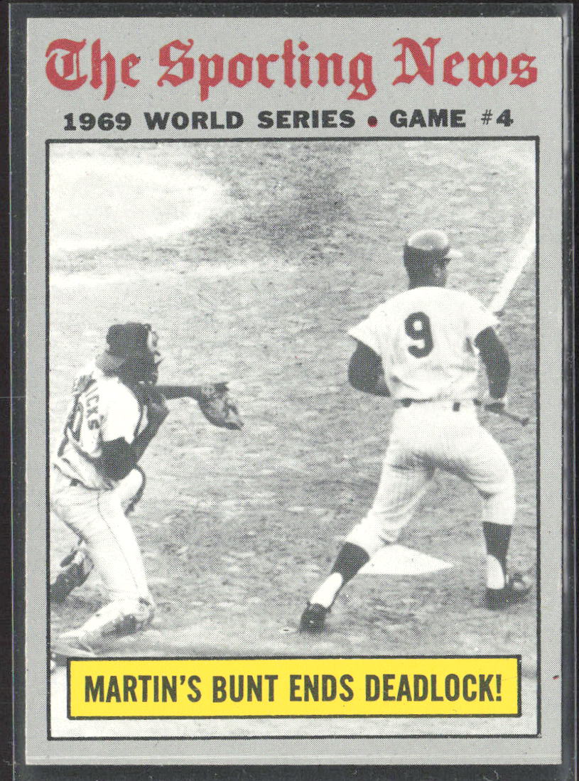 1970 Topps #308 World Series Game 4 - Martin's Bunt Ends Deadlock!
