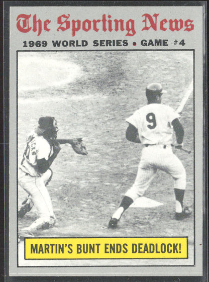 1970 Topps #308 World Series Game 4 - Martin's Bunt Ends Deadlock!
