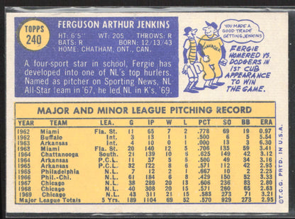 1970 Topps #240 Fergie Jenkins