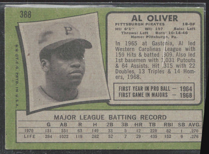 1971 Topps #388 Al Oliver