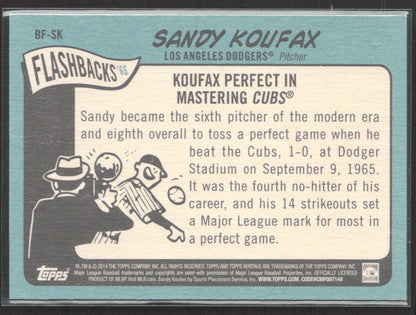 2014 Topps Heritage #BF-SK Sandy Koufax Baseball Flashbacks