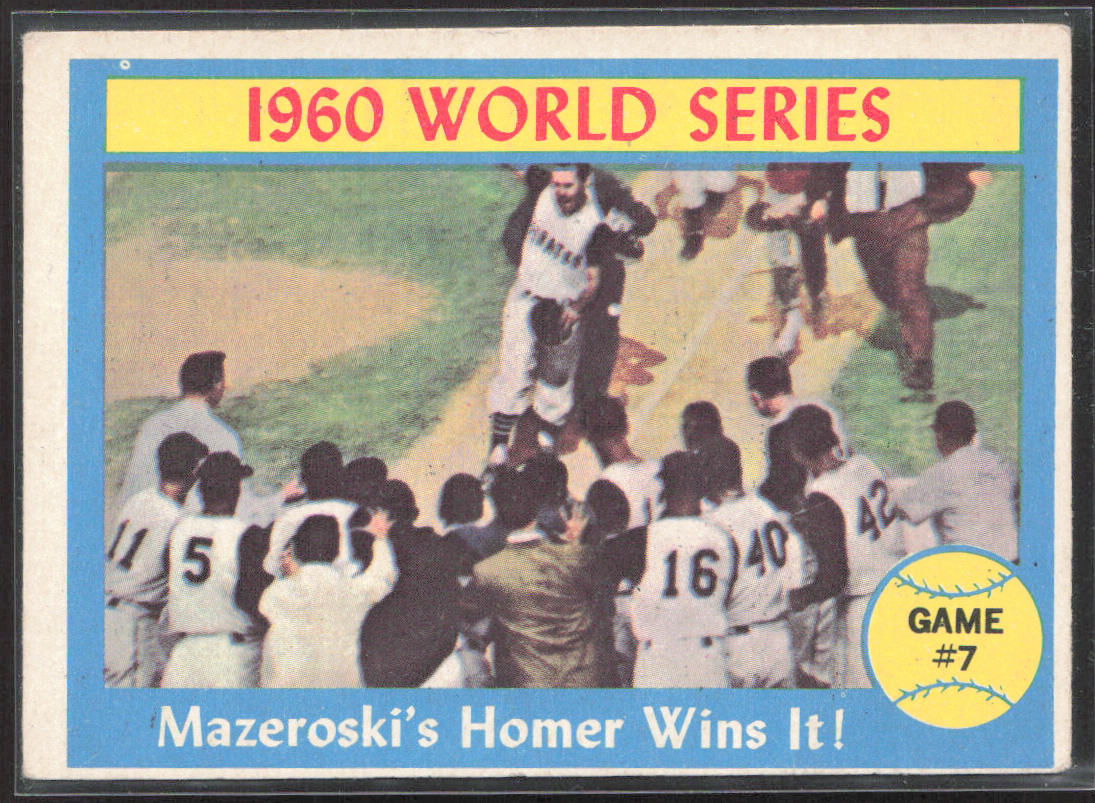1961 Topps #312 1960 World Series Game #7 - Mazeroski's Homer Wins It!