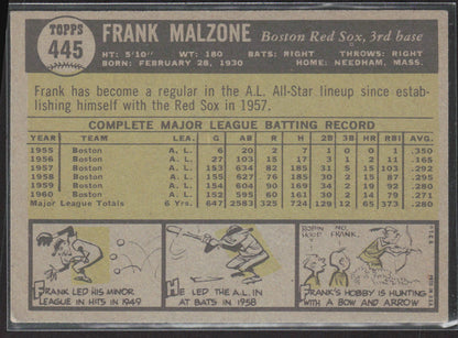 1961 Topps #445 Frank Malzone
