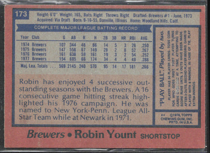 1978 Topps #173 Robin Yount